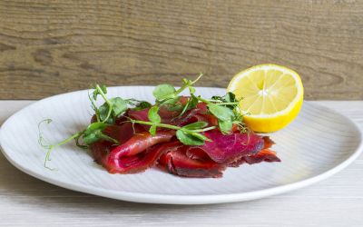 Beetroot Smoked Salmon Sliced Side (Min 1kg)