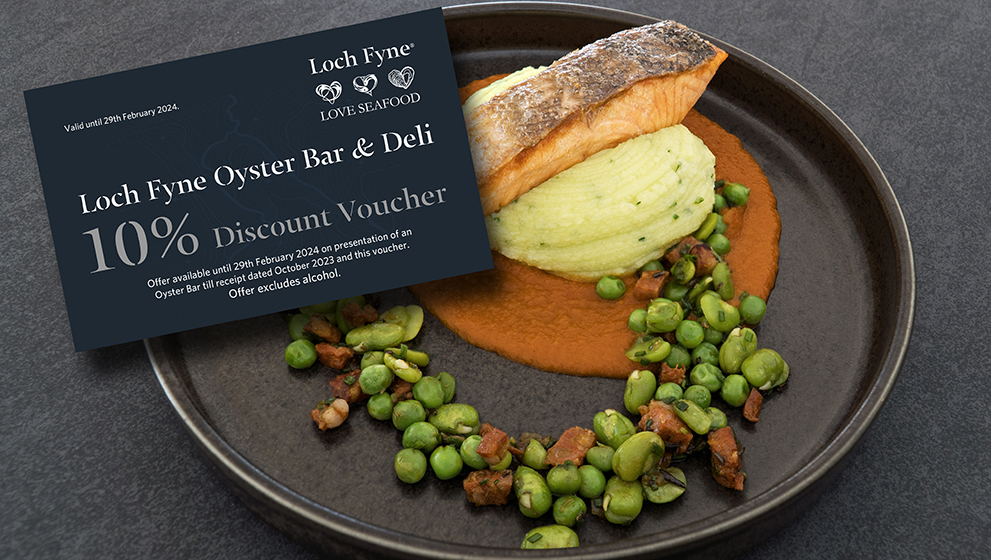 Loch Fyne Oyster Bar autumn offer voucher